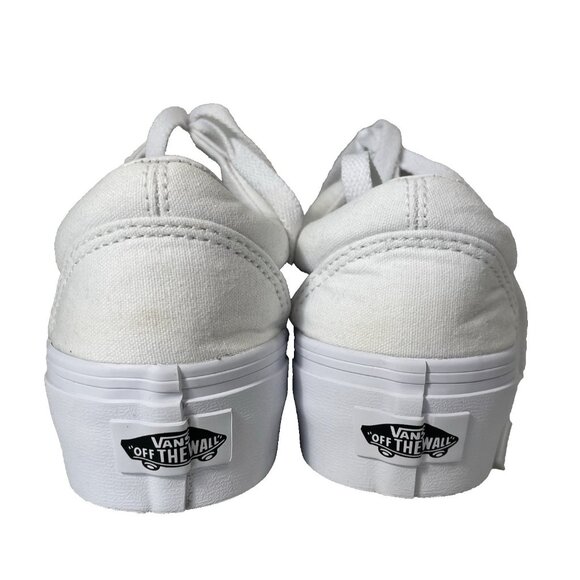 Vans Ward Platform Shoes Womens 5 Solid True White Sneaker Low Top Casual Preppy - Picture 7 of 10